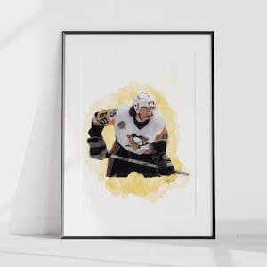 Jaromir Jagr Pittsburg Penguins Stanley Cup Champions Painting. Digital Print PDF Printable Artwork Downloadable Watercolor Instant  Decor