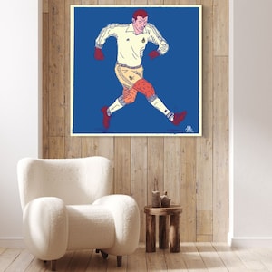 Zinedine Zidane Poster | Zidane Print, Real Madrid, Sports Poster, Football Poster, Football Wall Art, Man Cave, Sports Art, Soccer Poster