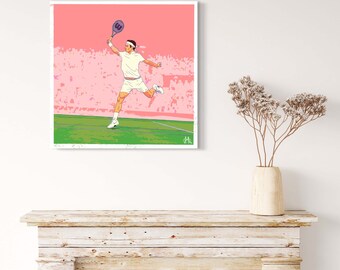 ロジャー・フェデラー ポスター ウィンブルドン テニス 写真プリント