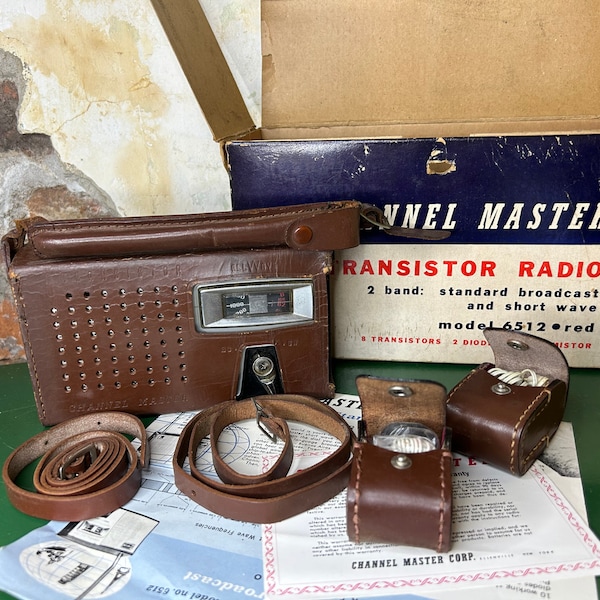 1960s Channel Master 2 Band 8 Transistor Radio #6512 in Box With Paperwork & Accessories - Complete - Never Used