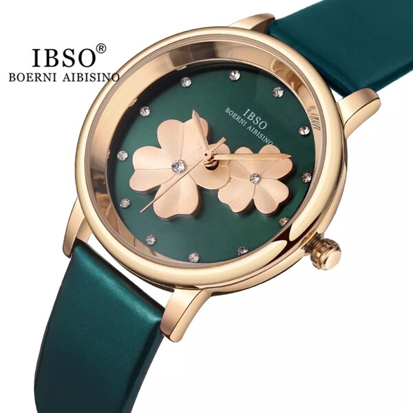 Montre IBSO Strass pour Femmes  Élégance Florale et Luxe Intemporel