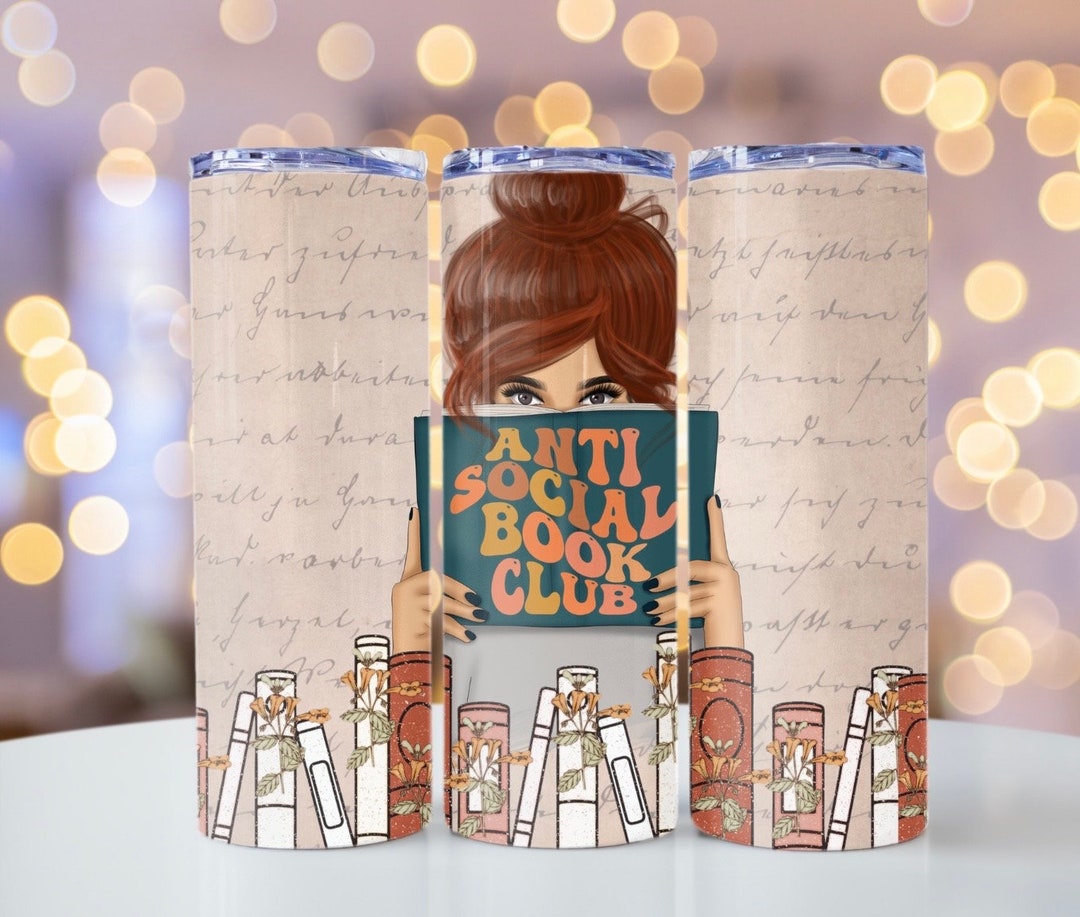 Anti Social Book Club Tumbler - Etsy