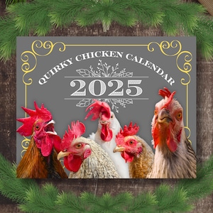 Chicken Calendar - Backyard Farming - Urban Farming - Farming Present - Hen House - Chicken Coops - Unique Calendar - Wall Calendar 2025