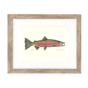 11x14 STEELHEAD TROUT, Süßwasserfisch, Fisch Malerei, Fliegenfischen, Flussfisch, Digitaldruck, Download, Forelle Malerei, 11x14, Kunstdruck