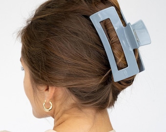 Sturdy blue hair clip | Hair barrette | Hair accessories | Large hair clip | Cellulose acetate minimalist hair clip