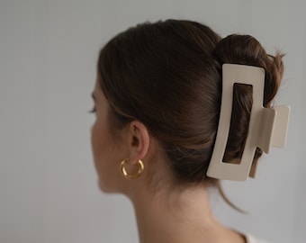 XXL large acetate hair clip | perfect for thick hair | minimalist & modern | sustainable hair accessory