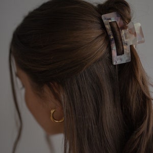 Nachhaltige Haarklammer in Bunt Haarspange Haaraccessoires Haarspange groß Celluloseacetat Minimalistische Haarklammer Small