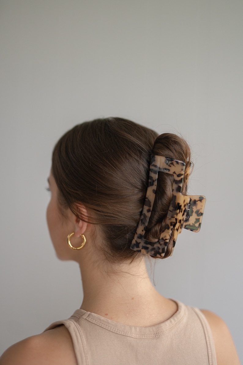 Large XXL Acetate Hair Clip | Holds Thick & Long Hair | Sturdy, Sustainable Hair Clip | Gift Idea for Women image 2
