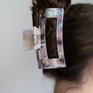 Nachhaltige Haarklammer in Bunt Haarspange Haaraccessoires Haarspange groß Celluloseacetat Minimalistische Haarklammer Bild 7