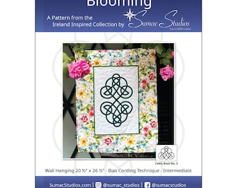 Blooming | Celtic Knot Quilt Pattern | Ireland Inspired Wall Hanging (PDF Digital Download)