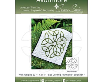 Avonmore | Celtic Knot Quilt Pattern | Ireland Inspired Wall Hanging (PDF Digital Download)