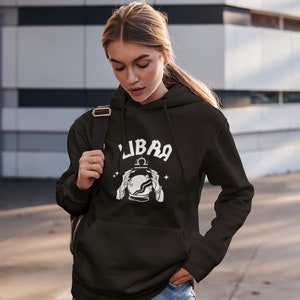 Libra Hoodie, Astrology, Horoscope, Tarot, Wicca, Goth, Sweatshirt, Unisex Heavy Blend Hooded Sweatshirt