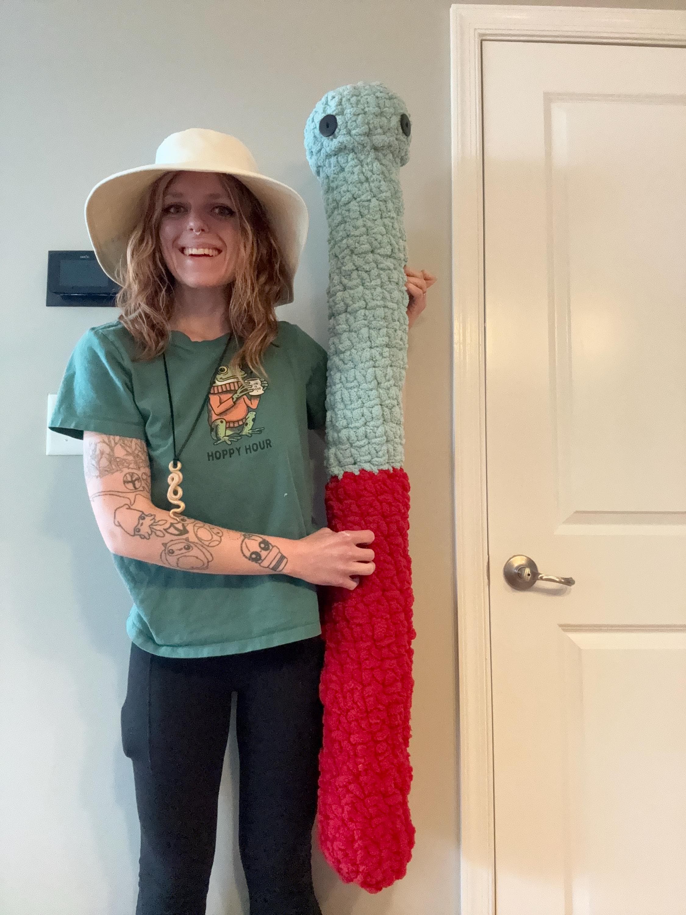 Giant Crochet Gummy Worm Pattern Only