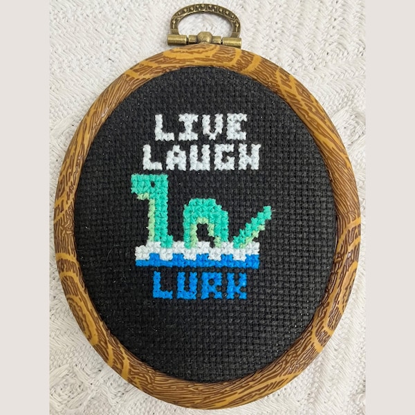 Nessie - Live Laugh Lurk Cross Stitch PATTERN ONLY