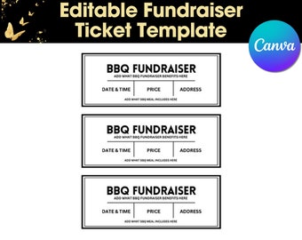 Fundraiser Ticket, BBQ Fundraiser Ticket, BBQ Fundraiser Ticket Printables, BBQ Fundraiser Template Printable, Ticket Template