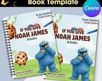 Editable Teacher Appreciation Book Template, Canva Thank You Gift (Instant Download)