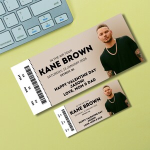 Concert Tour Ticket Template, Editable Music Event Pass, Customizable ...