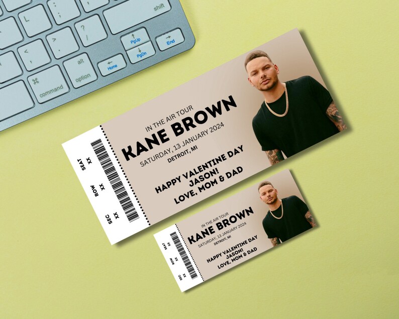 Editable Printable Kane Brown in the Air Tour Concert Ticket Template ...