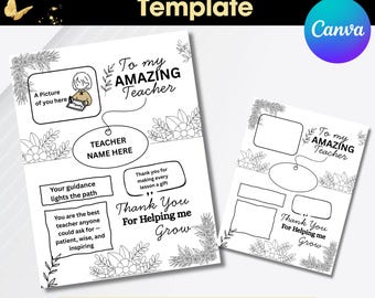 Editable Teacher Appreciation Gift, All About My Teacher Survey (Digital Download)