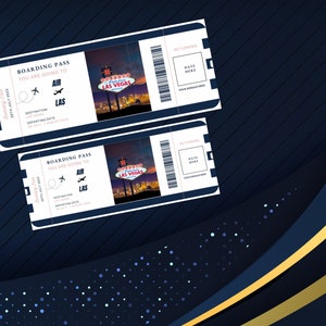 Personalized Las Vegas Boarding Pass Souvenir Editable Boarding Pass ...