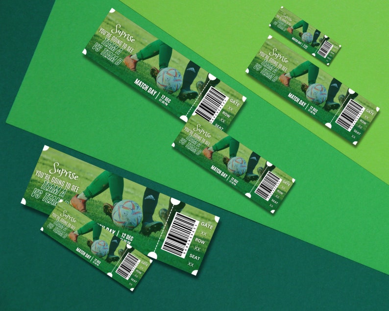 Football Game Ticket Stub Template Gift Souvenir Way to Gift