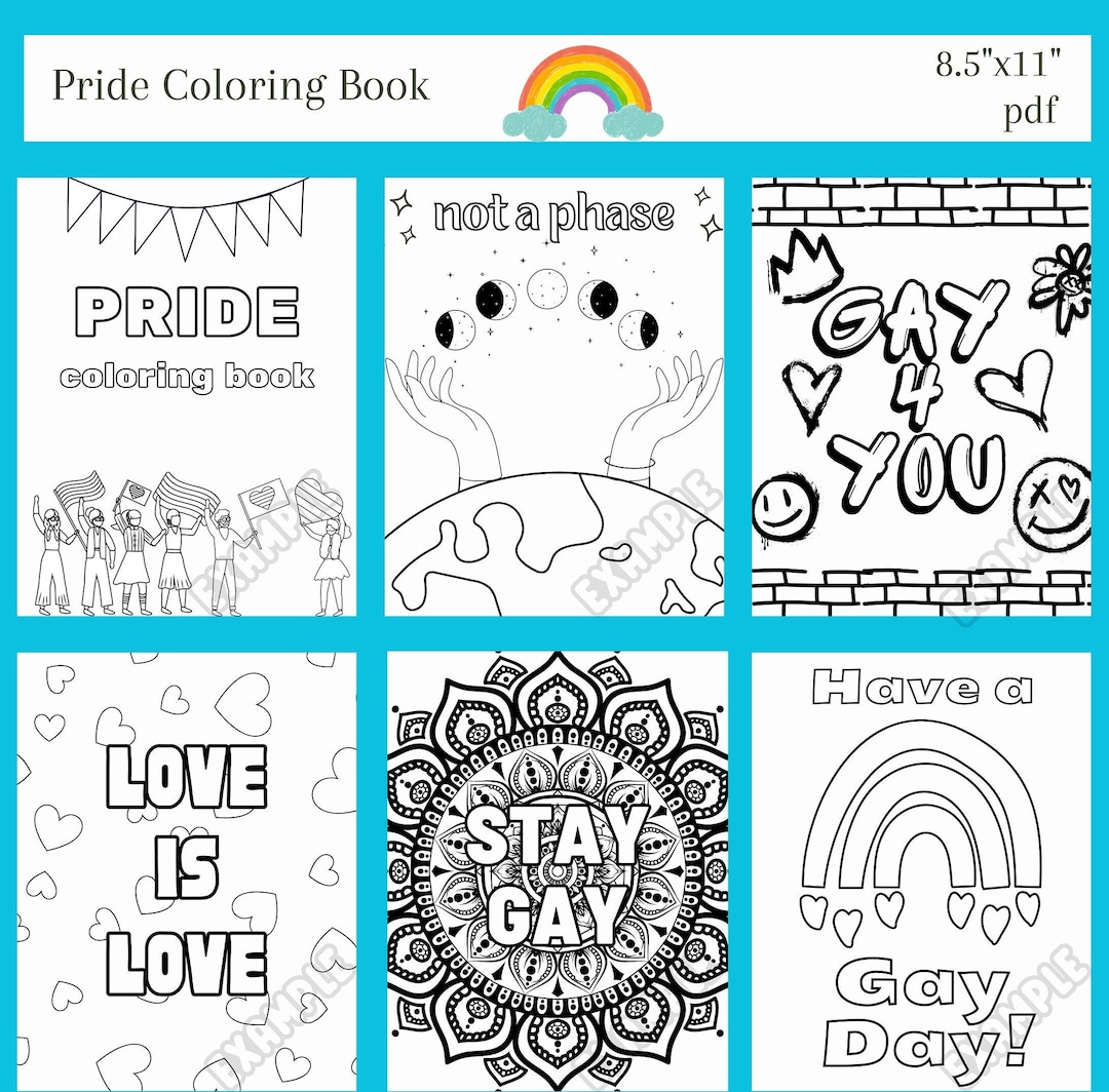 Pride Coloring Book LGBT Coloring Book Gay Pride - Etsy