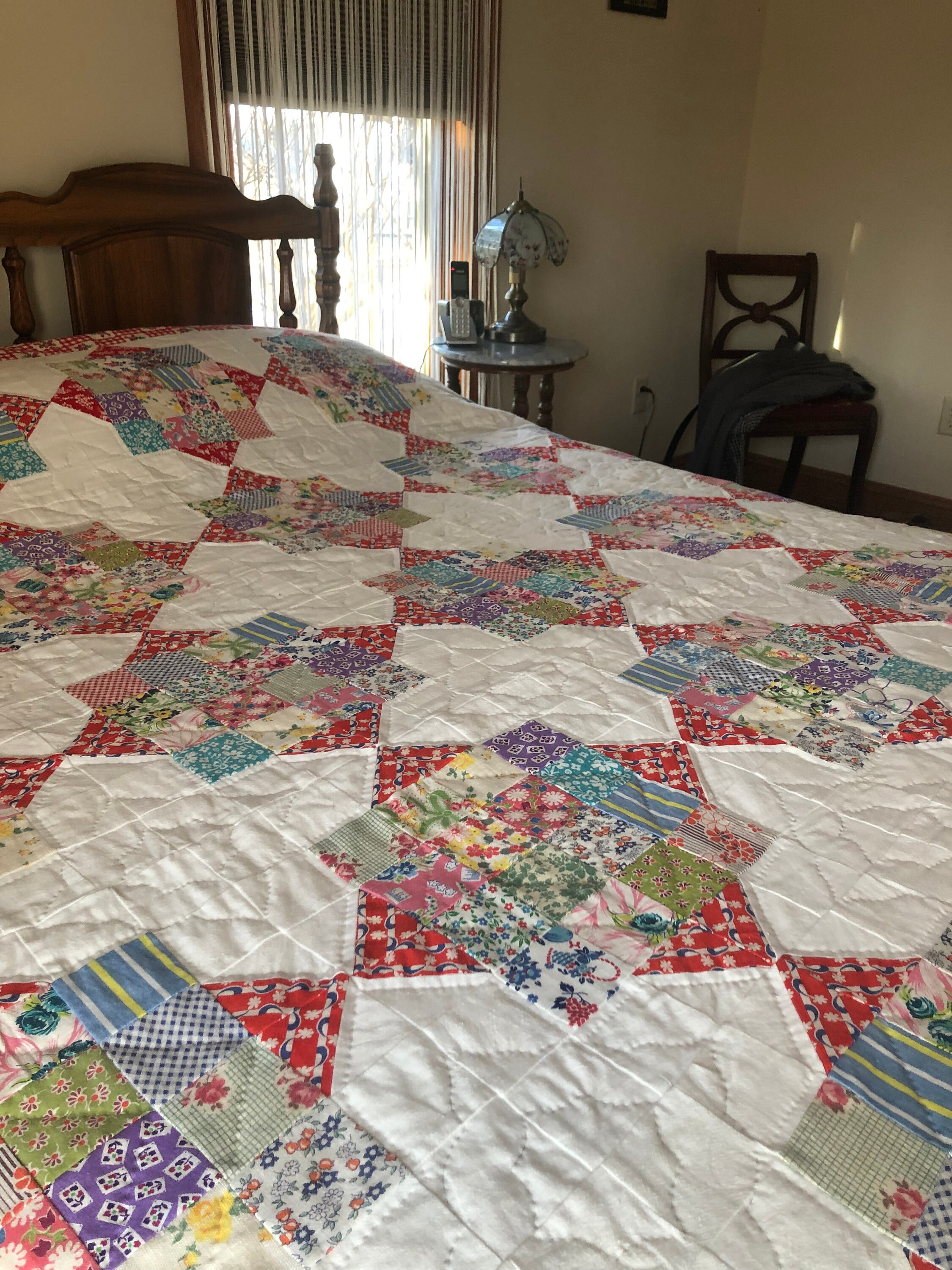 Handcrafted Vintage Feedsack Quilt Etsy