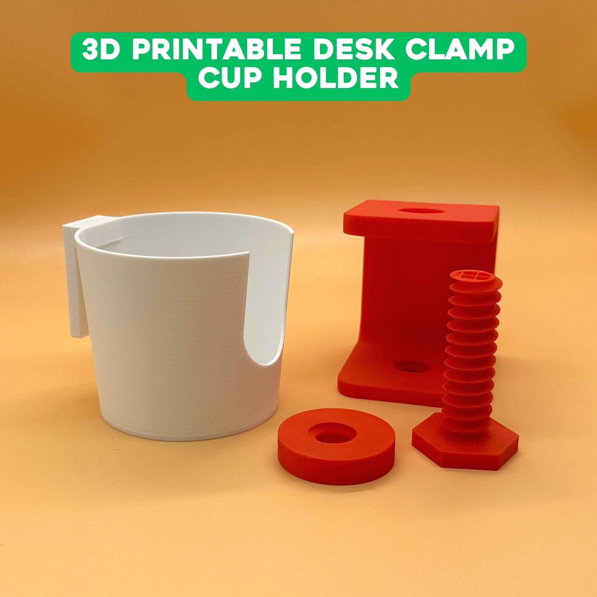 3D Printable Desk Clamp Drink Holder - Etsy