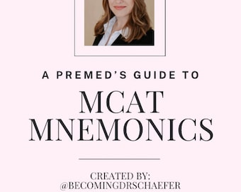 Könnte beinhalten: Ein Leitfaden für Medizinstudenten im Vorfeld des Studiums, wie man sich mit Hilfe von Eselsbrücken auf die MCAT-Prüfung vorbereitet. Der Leitfaden wurde von @BecomingDrschaefer erstellt und ermutigt die Nutzer, ihm auf Instagram zu folgen, um weitere Inhalte für Medizinstudenten zu erhalten.