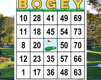 BOGEY Golf BINGO (30 kort) Direktnedladdning
