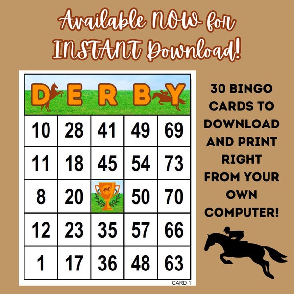 Derby BINGO (30 CARDS) PDF Download