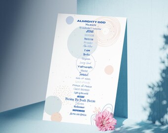 Names of God Printable Wall Art: Christian Scripture (Digital Download)