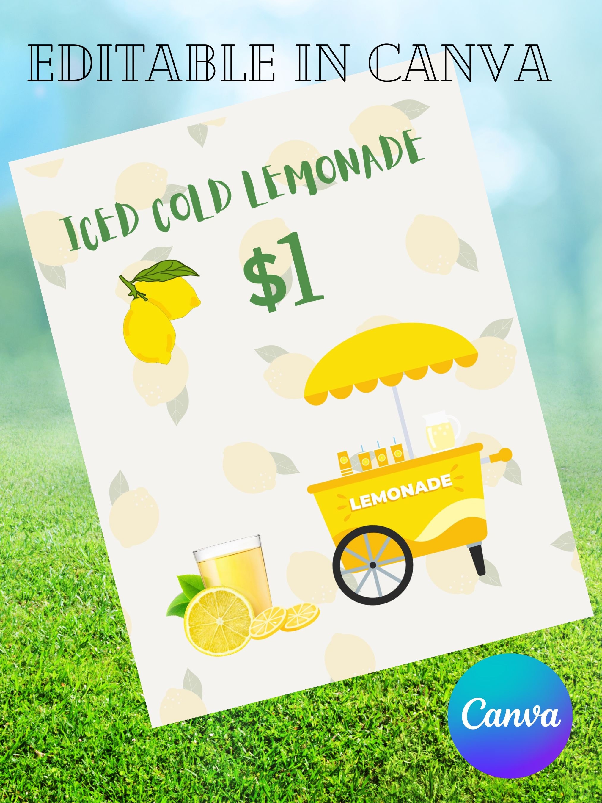 Printable Lemonade Stand That You Can Custom Change Anything on the