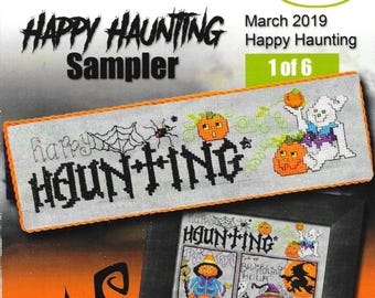 ハッピー・ホーンティング クロスステッチパターンチャート | ストーニークリーク #PM1501 | 2019年3月 今月のパターンシリーズ | ハロウィンゴースト