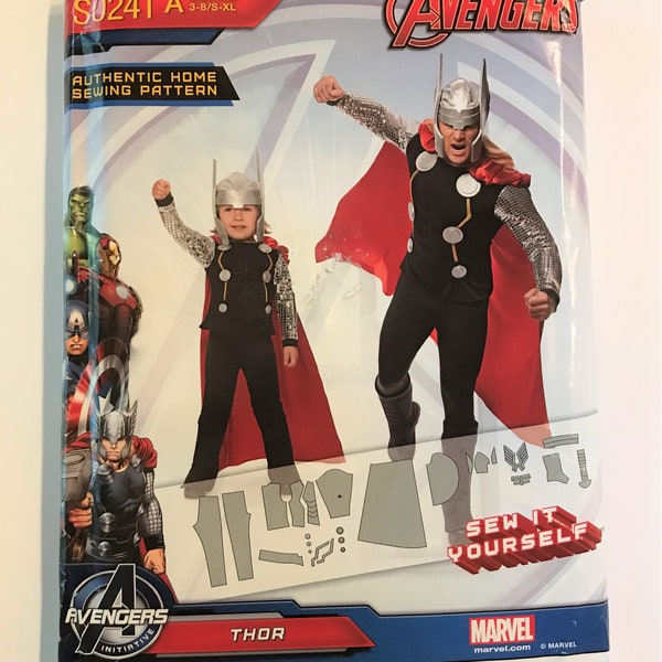 Uncut FF | Child's Adult's Halloween THOR Avenger's Costume | Simplicity S0241 | Sizes 3-8 & sm-xl |Theater Dress Up Christmas |sewcosS0241