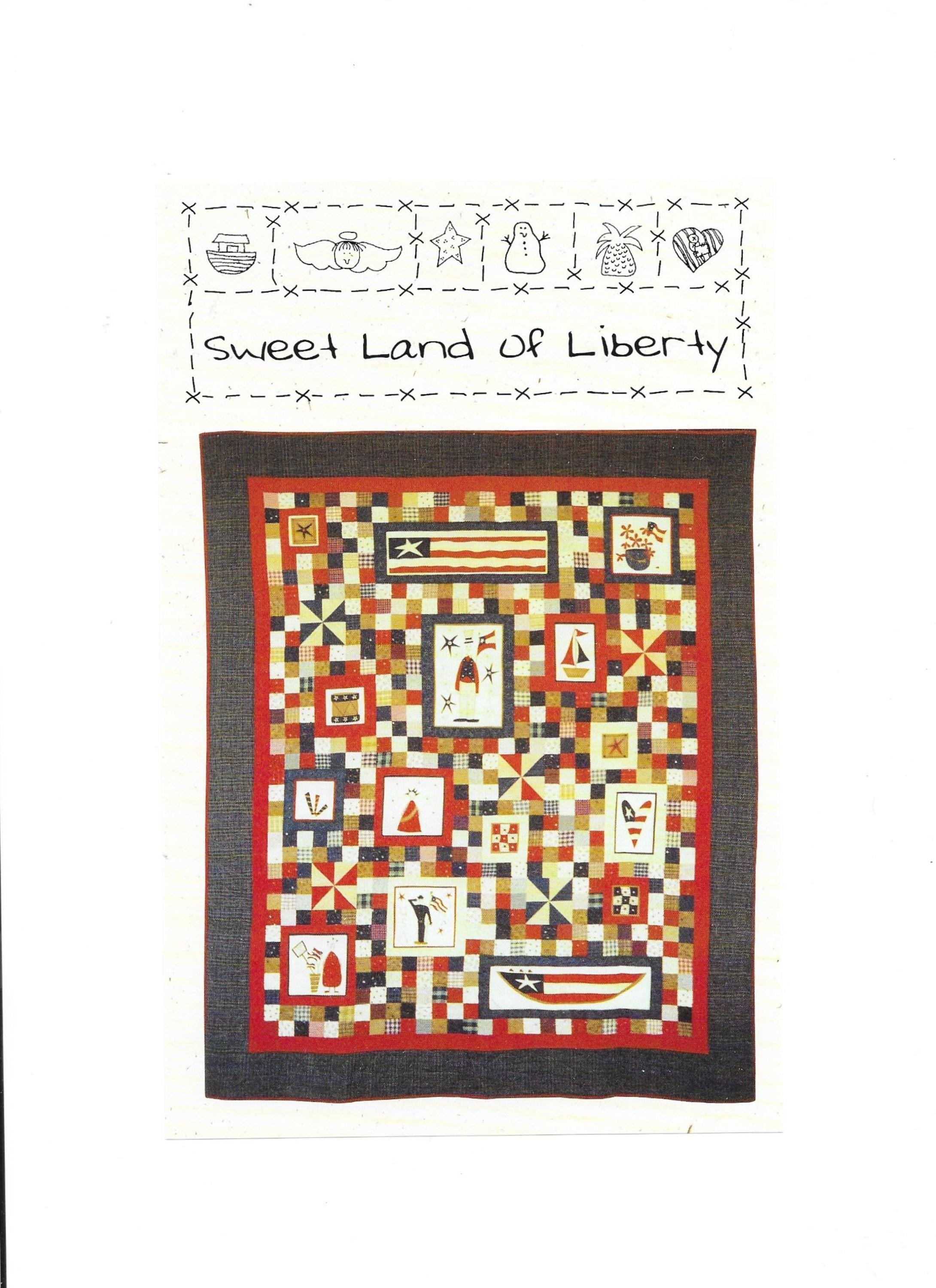 SWEET LAND Of LIBERTY Quilt Pattern | 70 X 86" Bed Quilt | Quilt Country #QC116 | 2000 | 4th of July, Patriotic, Flag
