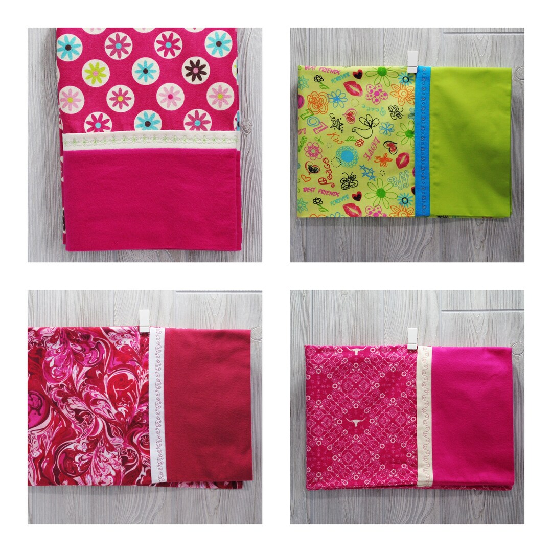 NOVELTY Standard Queen Size Pillowcase Flannel Fabric Ready to Ship Kids Adult Teens Girls Etsy