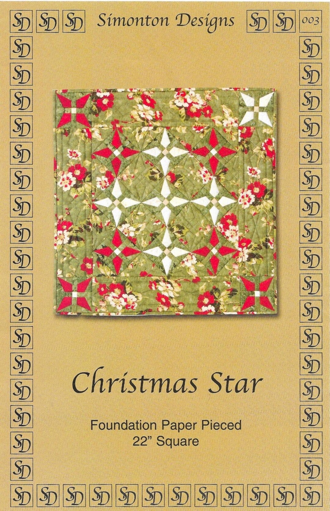 CHRISTMAS STAR Quilt Pattern Foundation Paper Pieced | 22