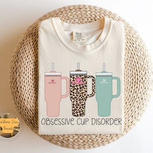 Obsessive Cup Disorder Leopard T-shirt, Vintage Unisex Garment-Dyed T-shirt