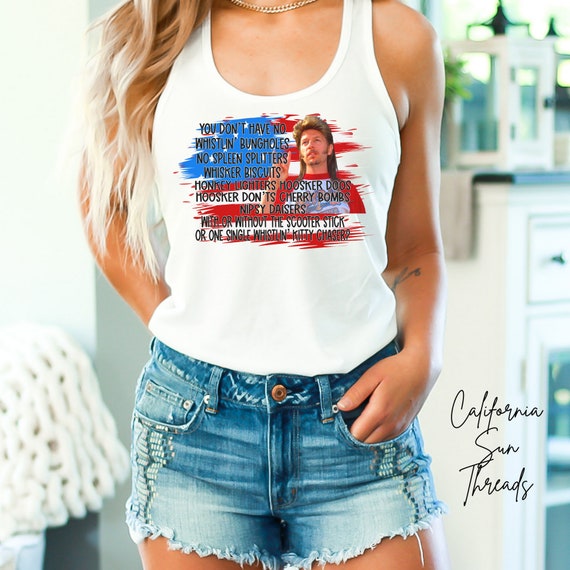 Buy Joe Dirt Merica Graphic Tee 4th of July Shirt Merica Shirt Tank Fourth of July Summer Women s Ideal Racerback Tank Online in India Etsy
