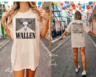 Wallen, Country Music, Country Concert T-shirt, Unisex Garment-Dyed T-shirt