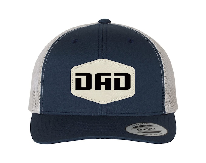 Dad Hat, Custom Dad Hat, Papa Cap, Gift for Dad, Custom Hat, Gift for Grandpa, Daddy, Custom logo Hat, Leatherette Patch Hat, New Papa
