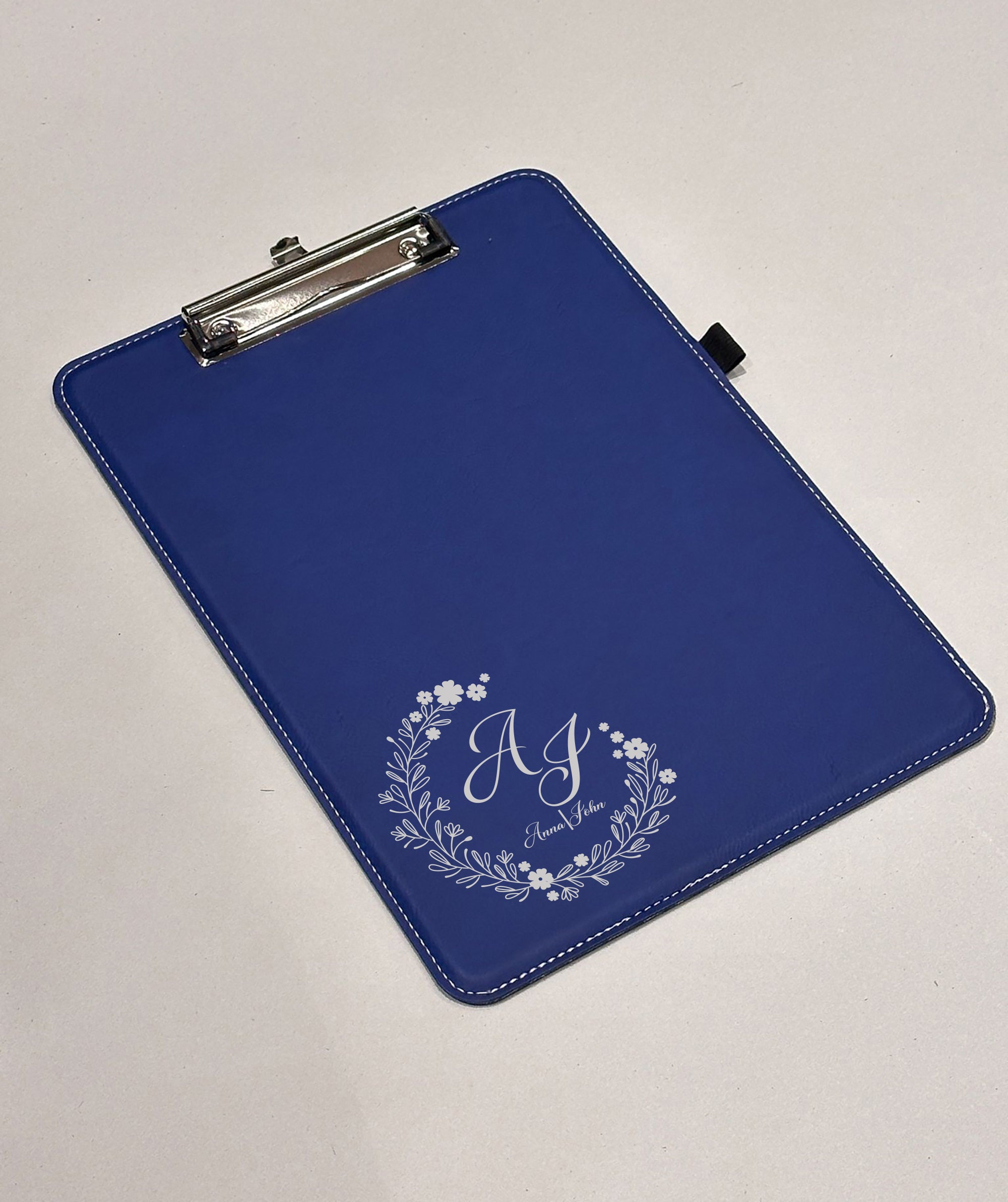 Monogram Engraved Leather Clipboard Custom Zodiac Engraved Etsy
