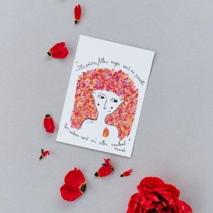 Carte postale - poésie fleurie