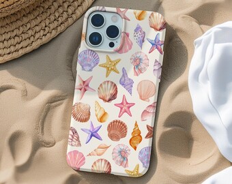 Seashell Phone Case Beach Coastal Phone Case Summer Phone Cover Iphone 16 15 14 13 12 11 Pro Max Samsung Galaxy s25 s24 Plus Ultra Pixel 9