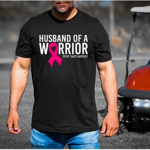 Husband of a Warrior Cancer Support Squad t-shirt fundraiser wife mom breast cancer pink shirt Jersey Short Sleeve Tee t-shirt