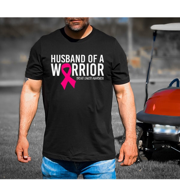 Husband of a Warrior Cancer Support Squad t-shirt fundraiser wife mom breast cancer pink shirt Jersey Short Sleeve Tee t-shirt