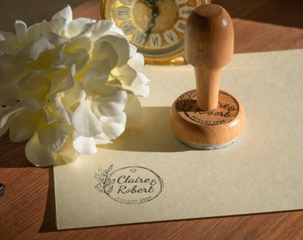 Personalized wedding stamp for letters wedding invitations wedding rubber stamp wood stamp
