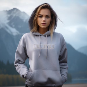 Embroidered Brazilian Jiu jitsu Hoodie | Minimalist | Jujitsu | MMA Sweatshirt