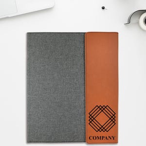 Portafolio de cuero personalizado, portafolio comercial personalizado, portafolio con logotipo grabado, portafolio personalizado, obsequio ejecutivo